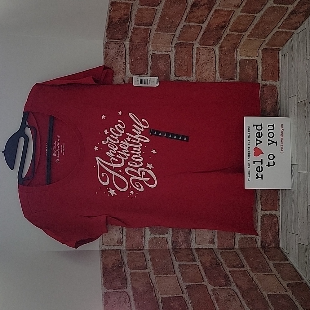 torrid Red America the Beautiful TShirt - size 00 (size 10)
